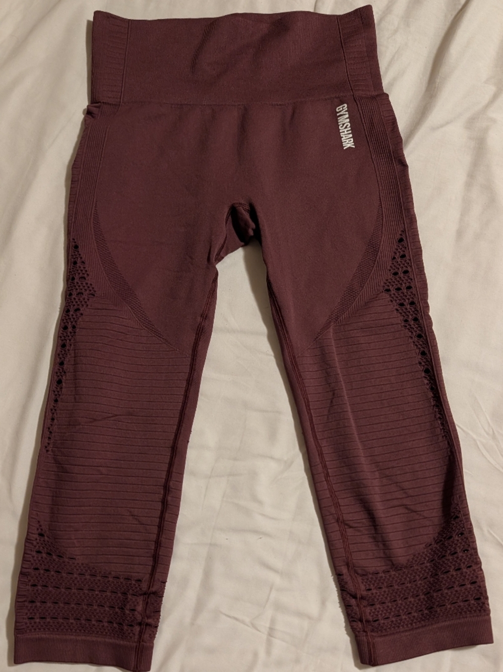 Gymshark Energy+ Seamless High Waisted Cropped Leggings - Beet Berry Small